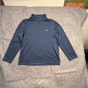 IZOD GOLF Mens Blue Quarter Zip Pullover Long Sleeve Athletic Shirt Size L
